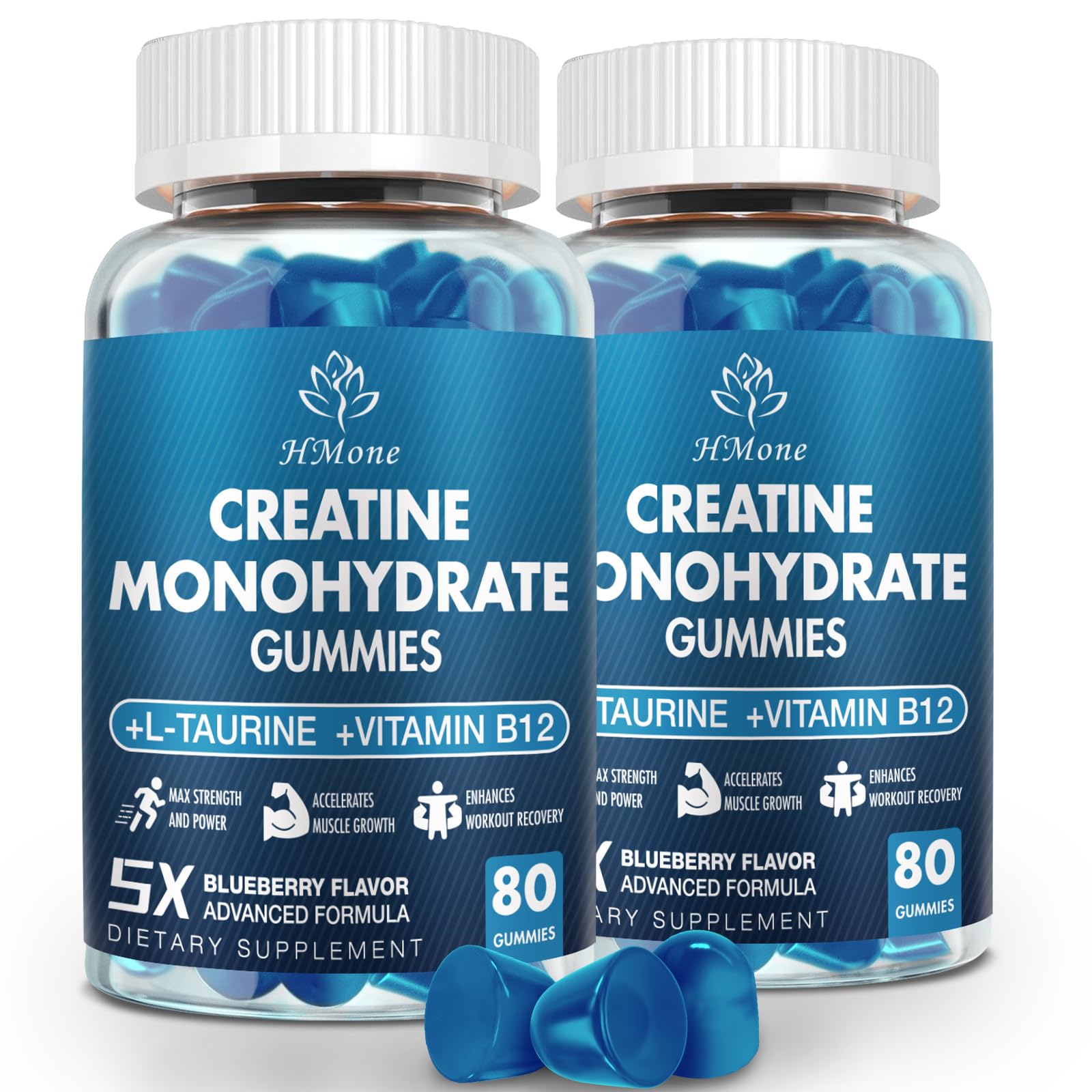 HMone Creatine Monohydrate Gummies front view with packaging