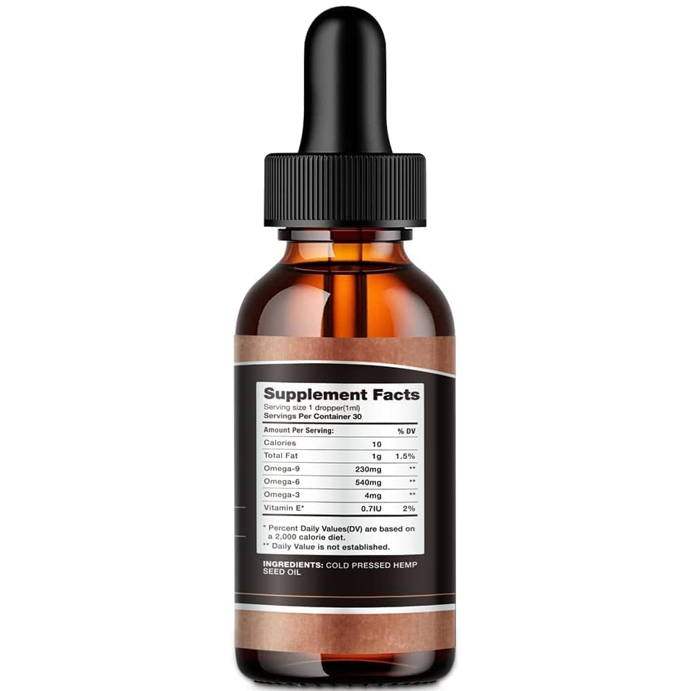 HMone Omega 3-6-9 Organic Oil Drops back view