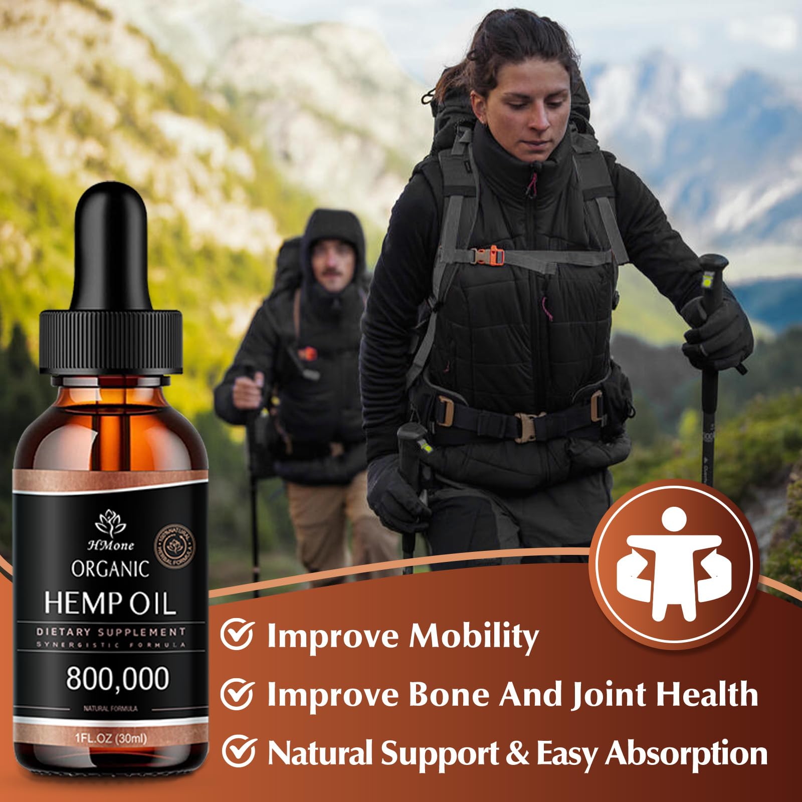 HMone Omega 3-6-9 Organic Oil Drops dropper