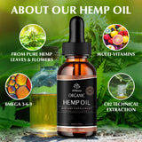 HMone Organic Hemp Oil bottle back view