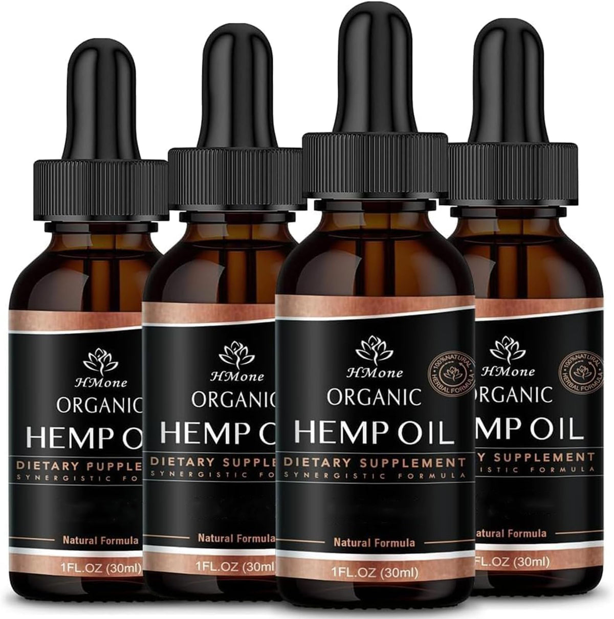 HMone Organic Hemp Oil bottle front view