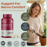HMS Nutrition Alpha Lipoic Acid 300 mg capsules with packaging