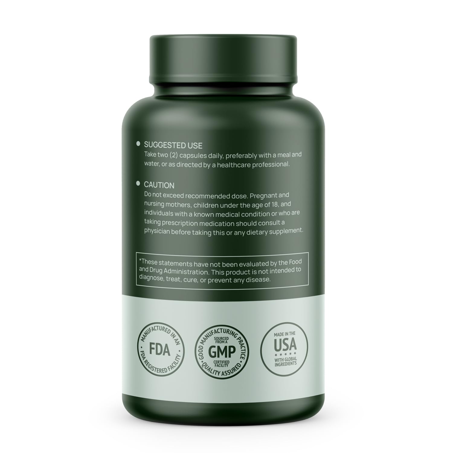 HMS Nutrition Resveratrol Supplement 1400mg side view with label