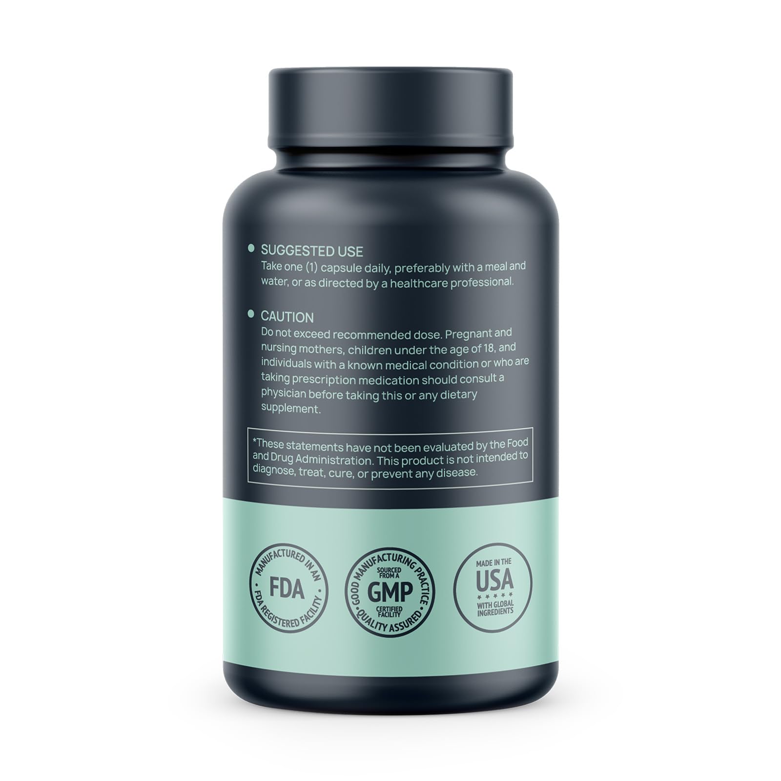 HMS Nutrition Trans-Pterostilbene 200 mg Vegan Capsules side view