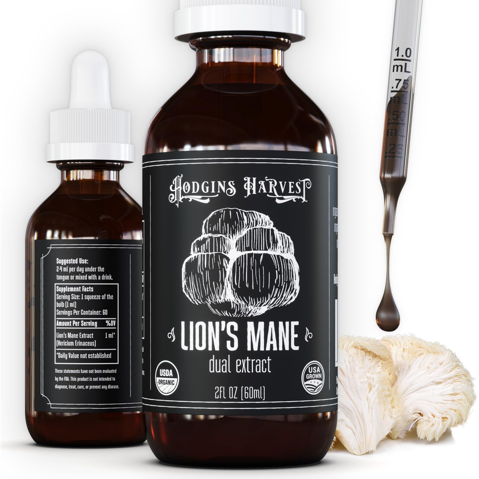 Hodgins Harvest Lion's Mane Mushroom Tincture front view
