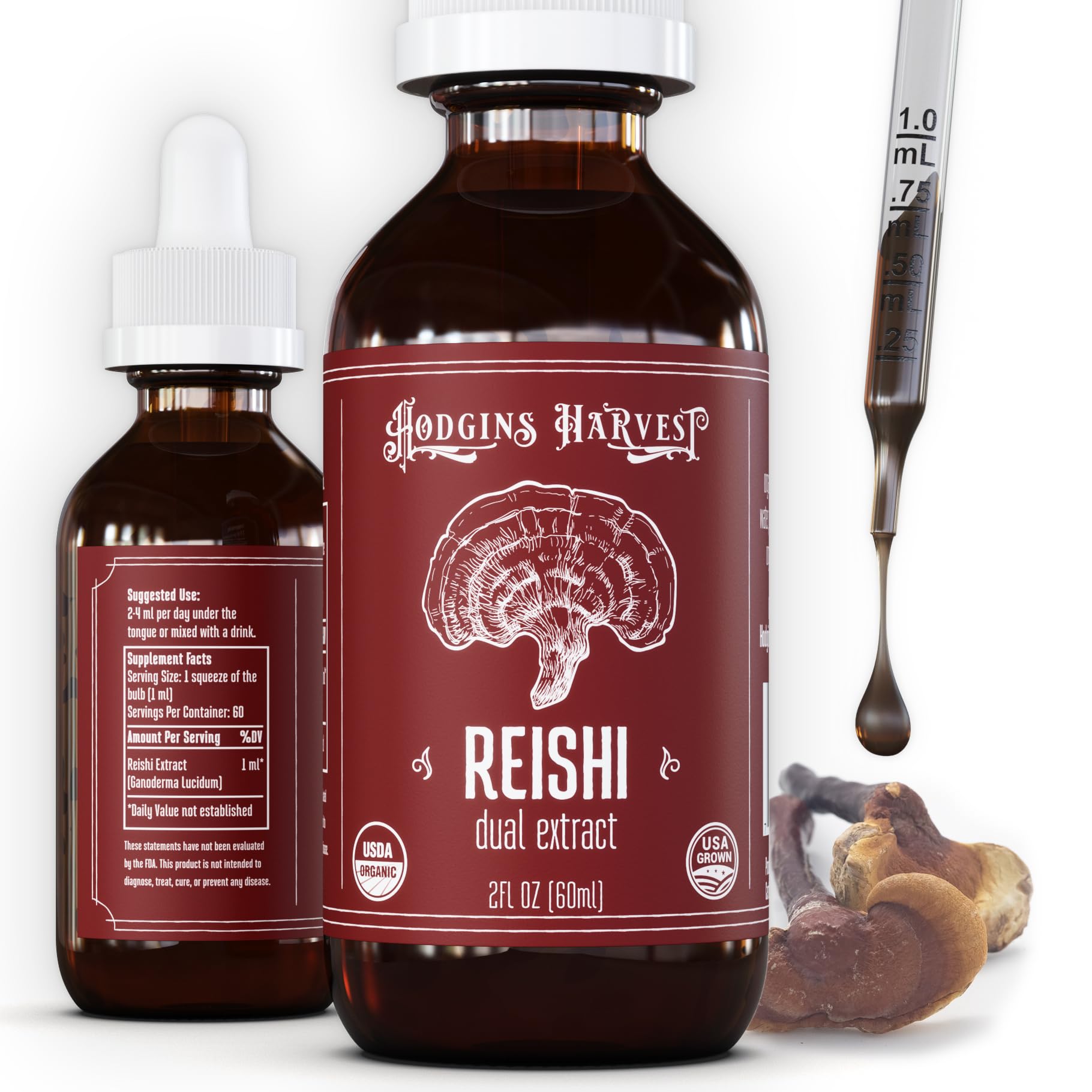 Hodgins Harvest Reishi Mushroom Tincture 118g front view
