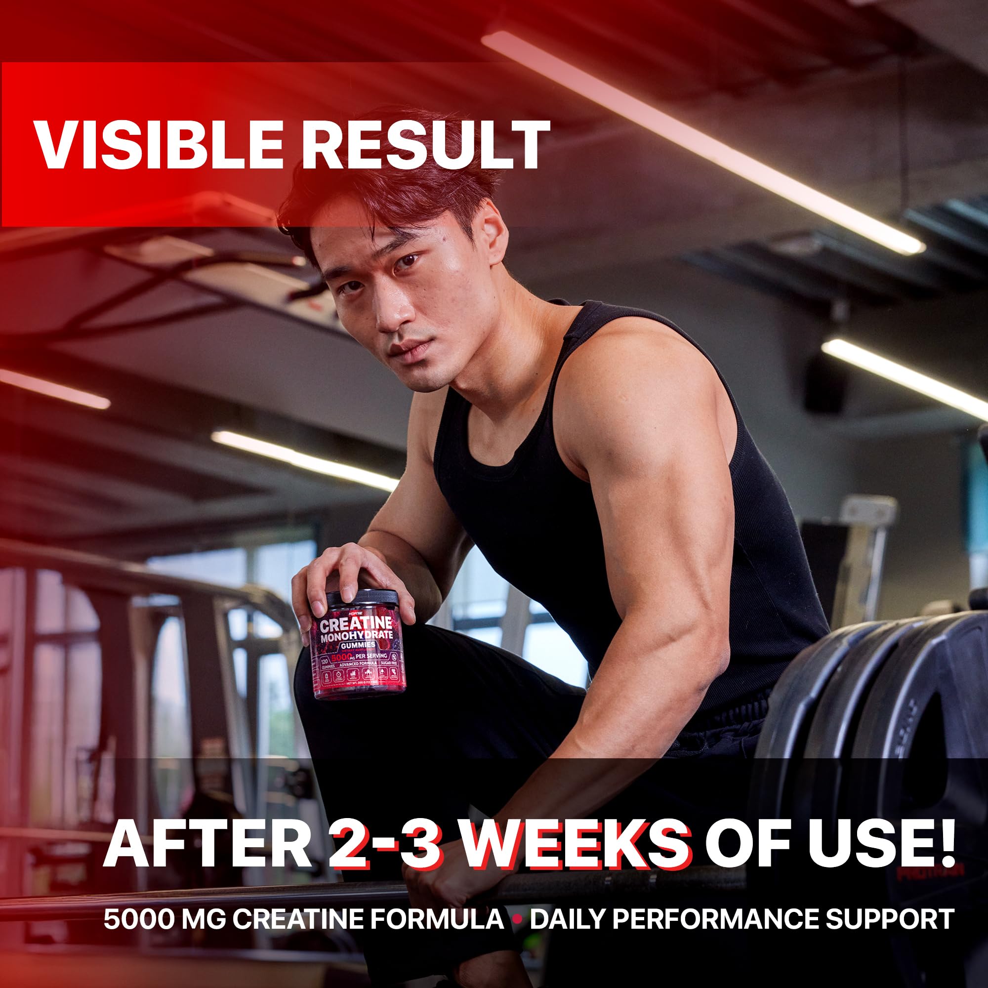Hofnie Creatine Gummies nutritional information on packaging