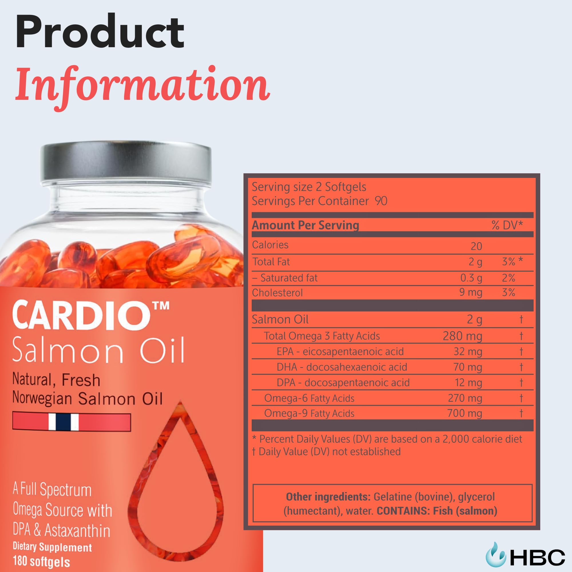 Hofseth BioCare Omega-3 Supplement 240g on a table