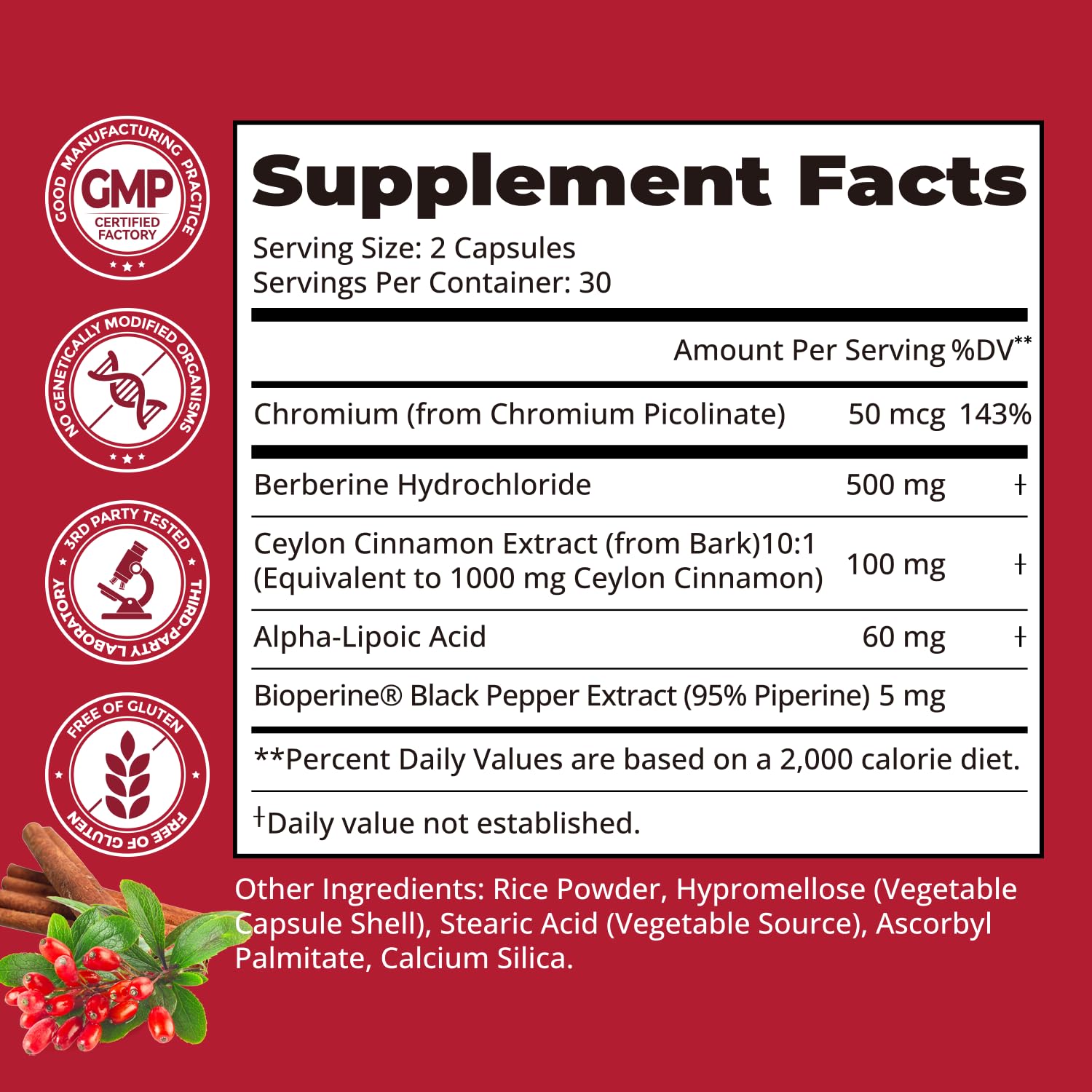 HojaSana Berberine Supplement with measuring spoon