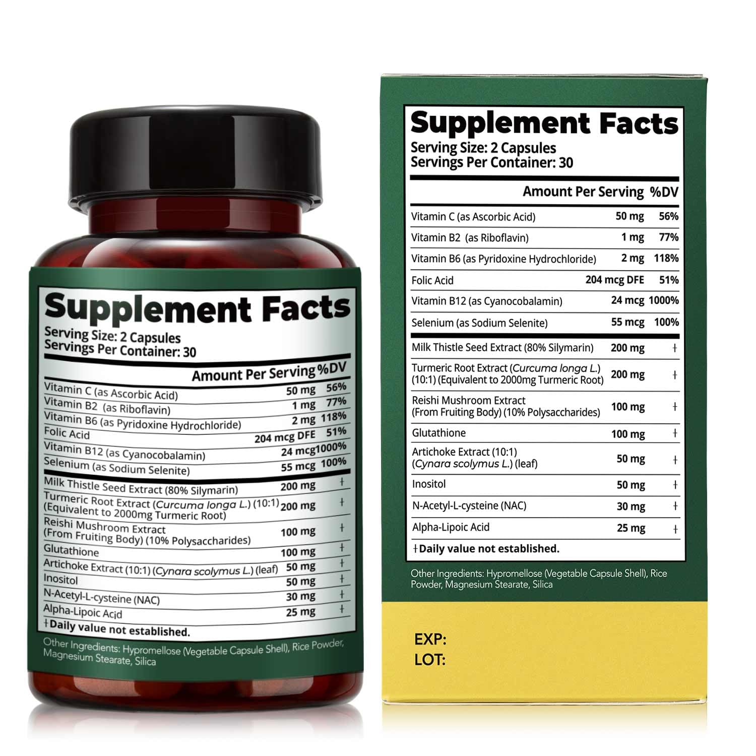 HojaSana Milk Thistle Supplement bottle with capsules