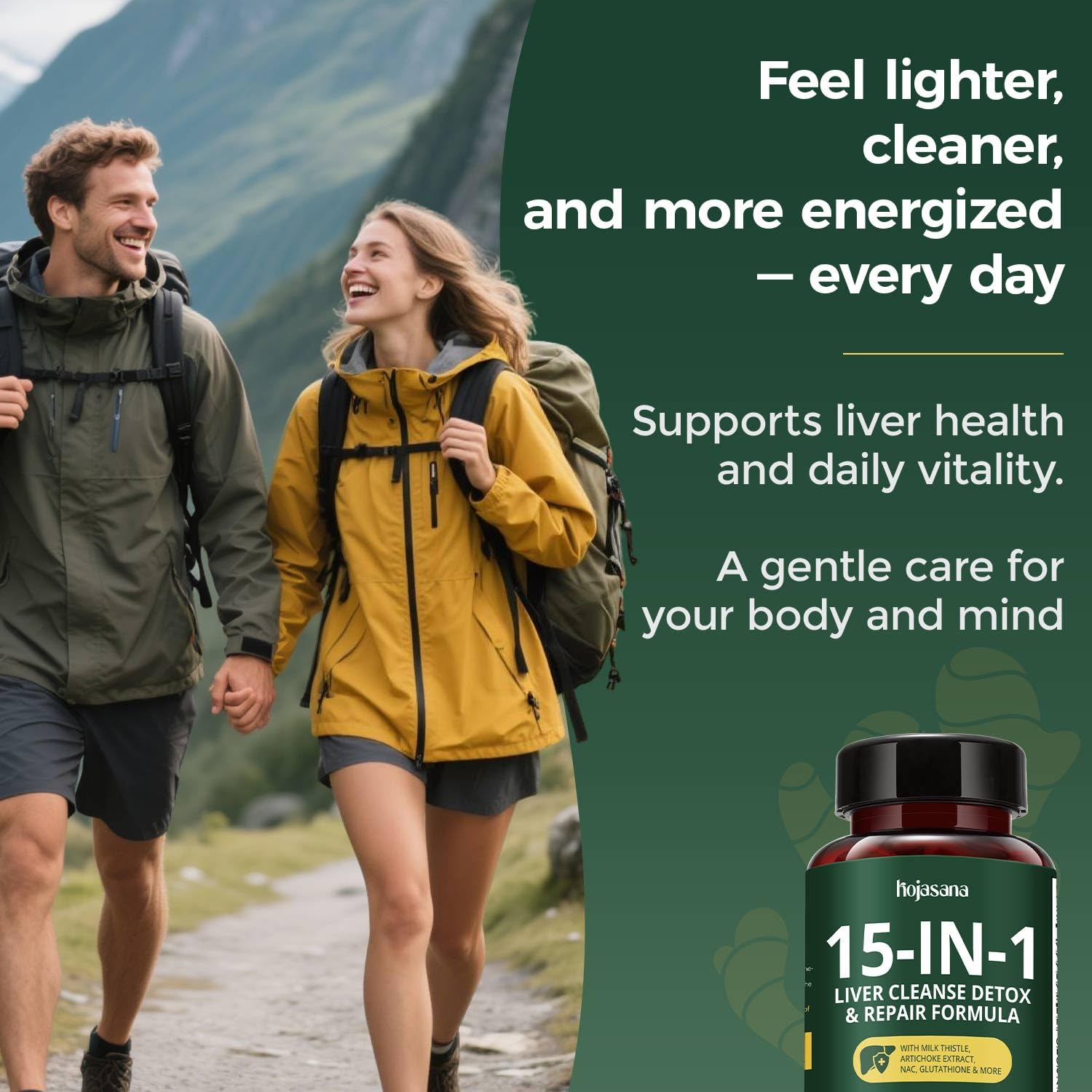 HojaSana Milk Thistle Supplement side view