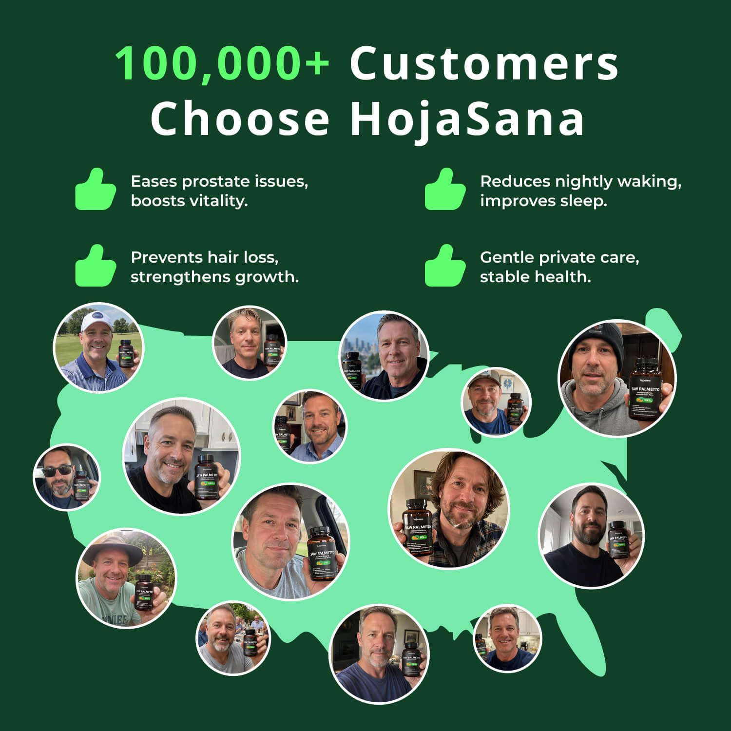 HojaSana Saw Palmetto Extract softgels and ingredients
