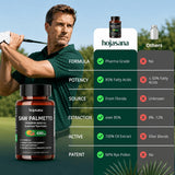 HojaSana Saw Palmetto Extract softgels with packaging