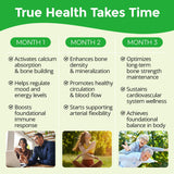 HojaSana Vitamin D3 & K2 softgels with a glass of water