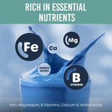 Holistic Bin Blue Spirulina Powder used in a smoothie