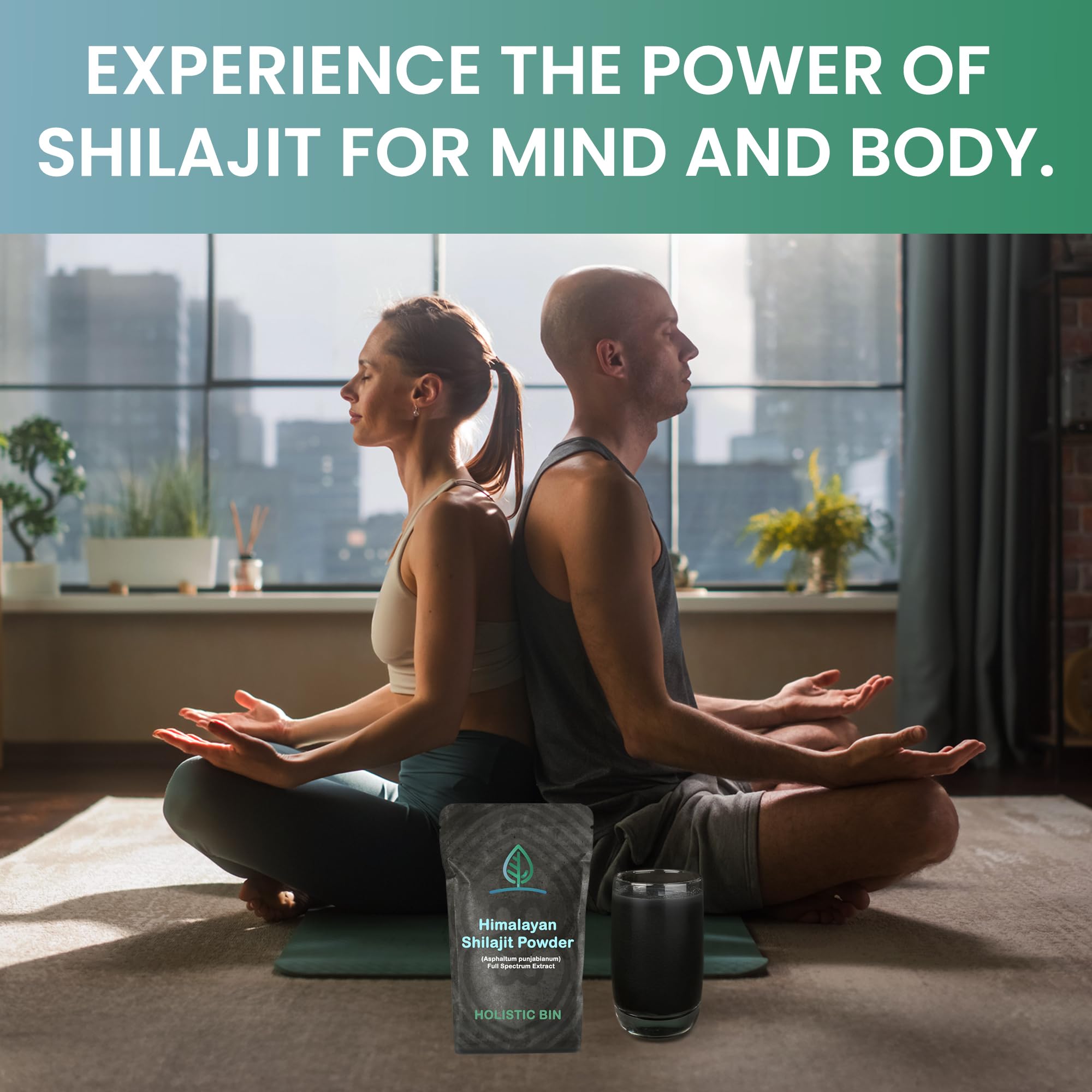 Holistic Bin Himalayan Shilajit Powder lifestyle scene
