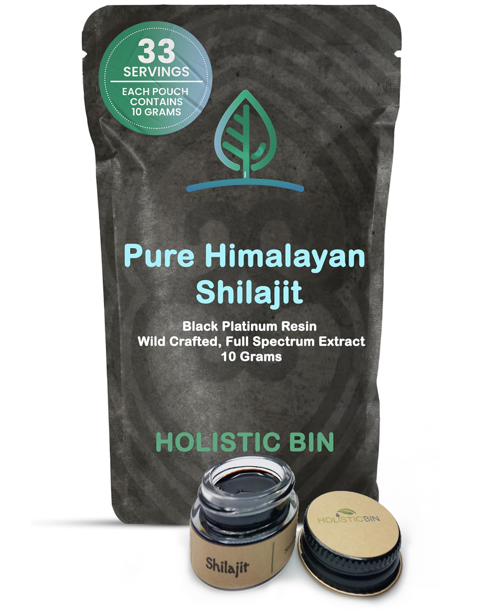 Holistic Bin Shilajit Resin 10g front view packaging