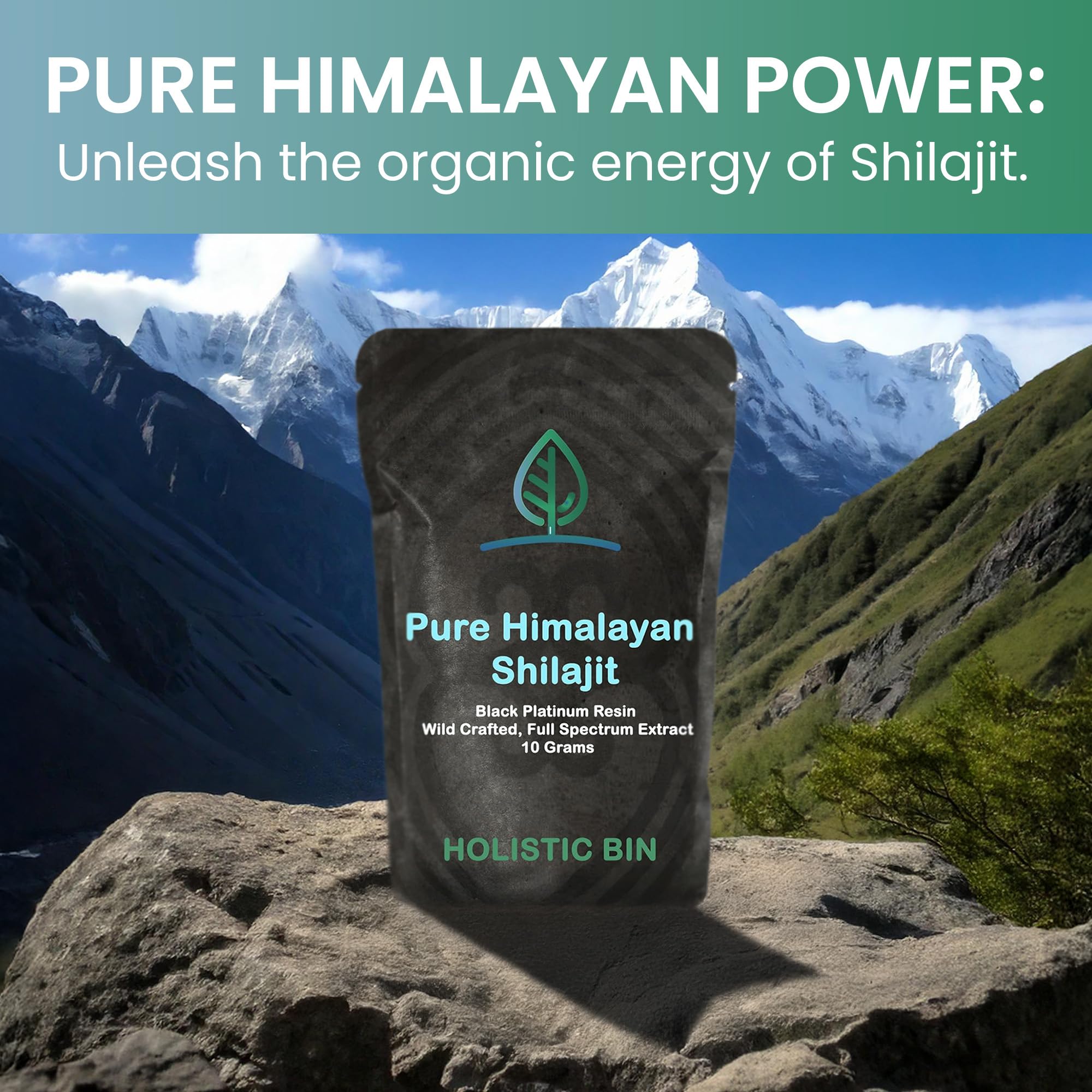 Holistic Bin Shilajit Resin Black Platinum texture
