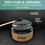 Holistic Bin Shilajit Resin with herbal tea for consumption