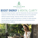 Holistic Bin Wild American Ginseng Root Powder with herbal ingredients