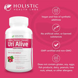 Holistic Health Labs Uri Alive Cranberry Supplement 68g packaging