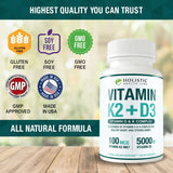 Holistic Health Labs Vitamin D3 & K2 Combination supplement lifestyle scene