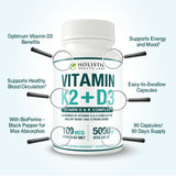 Holistic Health Labs Vitamin D3 & K2 Combination supplement packaging