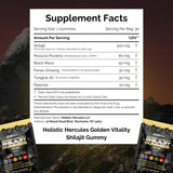 Holistic Hercules Himalayan Gold Shilajit Gummies open package with gummies
