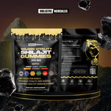 Holistic Hercules Himalayan Gold Shilajit Gummies with natural background