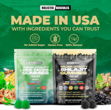 Holistic Hercules Shilajit Gold Gummies side view with packaging