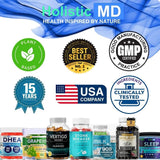 Holistic MD Grape Seed Extract Gummies on a wooden table