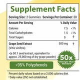 Holistic MD Grape Seed Extract Gummies with fresh grapes