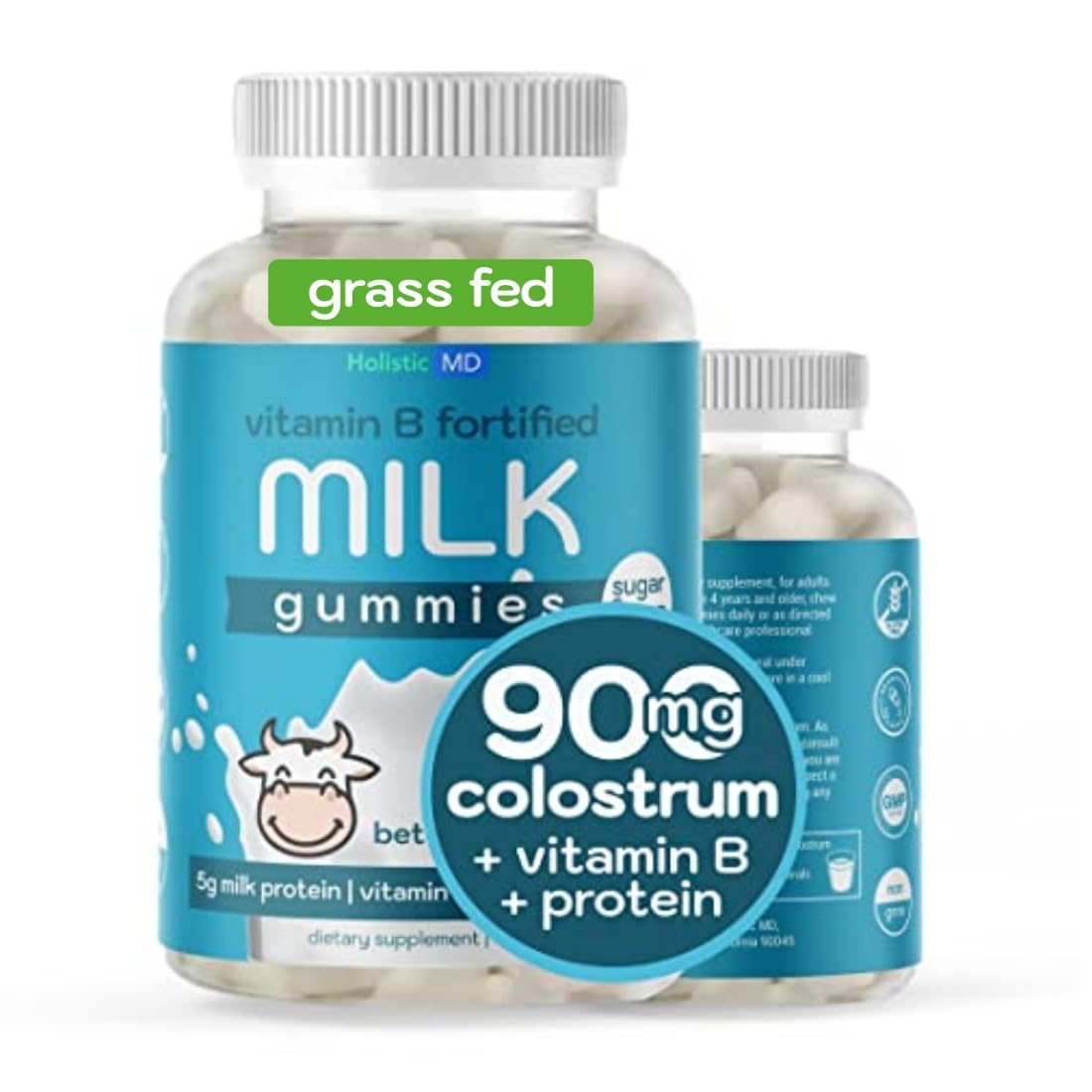Holistic MD Grass Fed Colostrum Protein Gummies front view