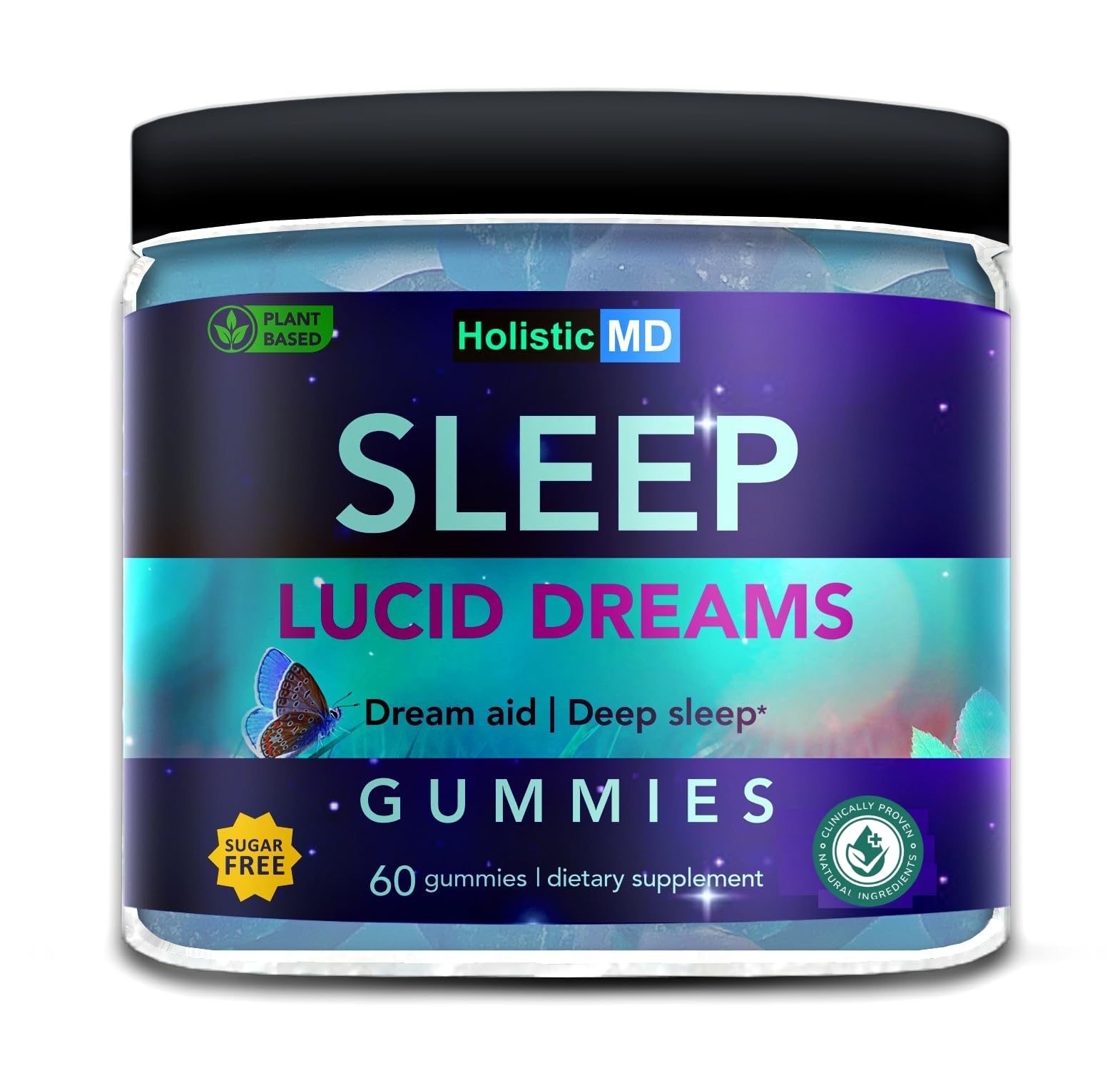 Holistic MD Lucid Dreams Sleep Gummies front view packaging