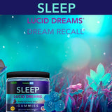 Holistic MD Lucid Dreams Sleep Gummies showing inner liquid texture