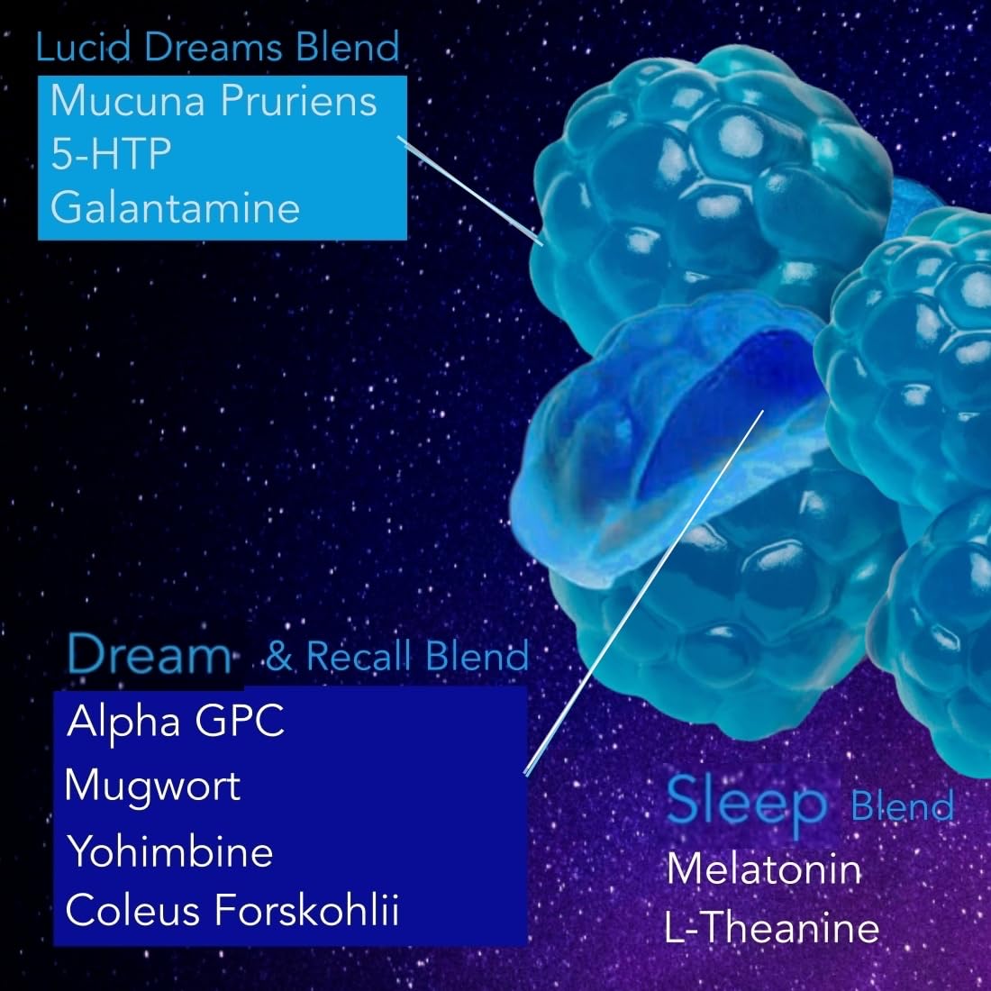 Holistic MD Lucid Dreams Sleep Gummies side view