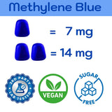 Holistic MD Methylene Blue Gummies side view showing gummies