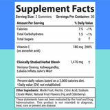 Holistic MD Quit Vaping Gummies side view with dosage details