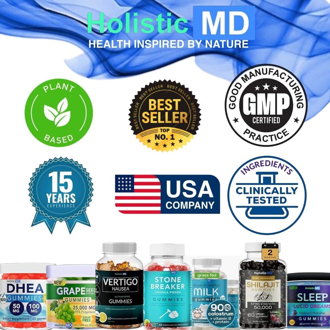 Holistic MD Quit Vaping Gummies with natural ingredients list
