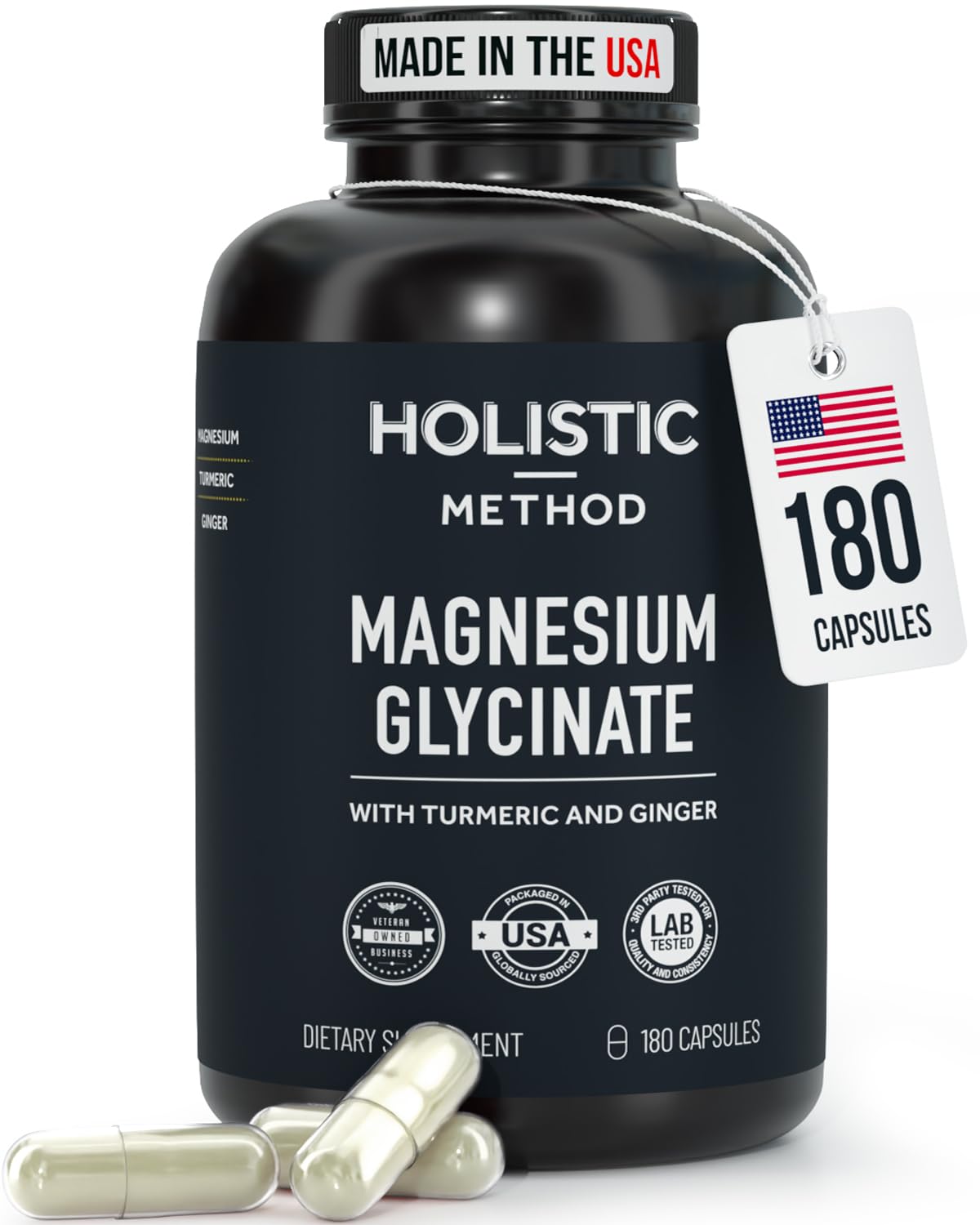 Holistic Method Magnesium Glycinate bottle front view
