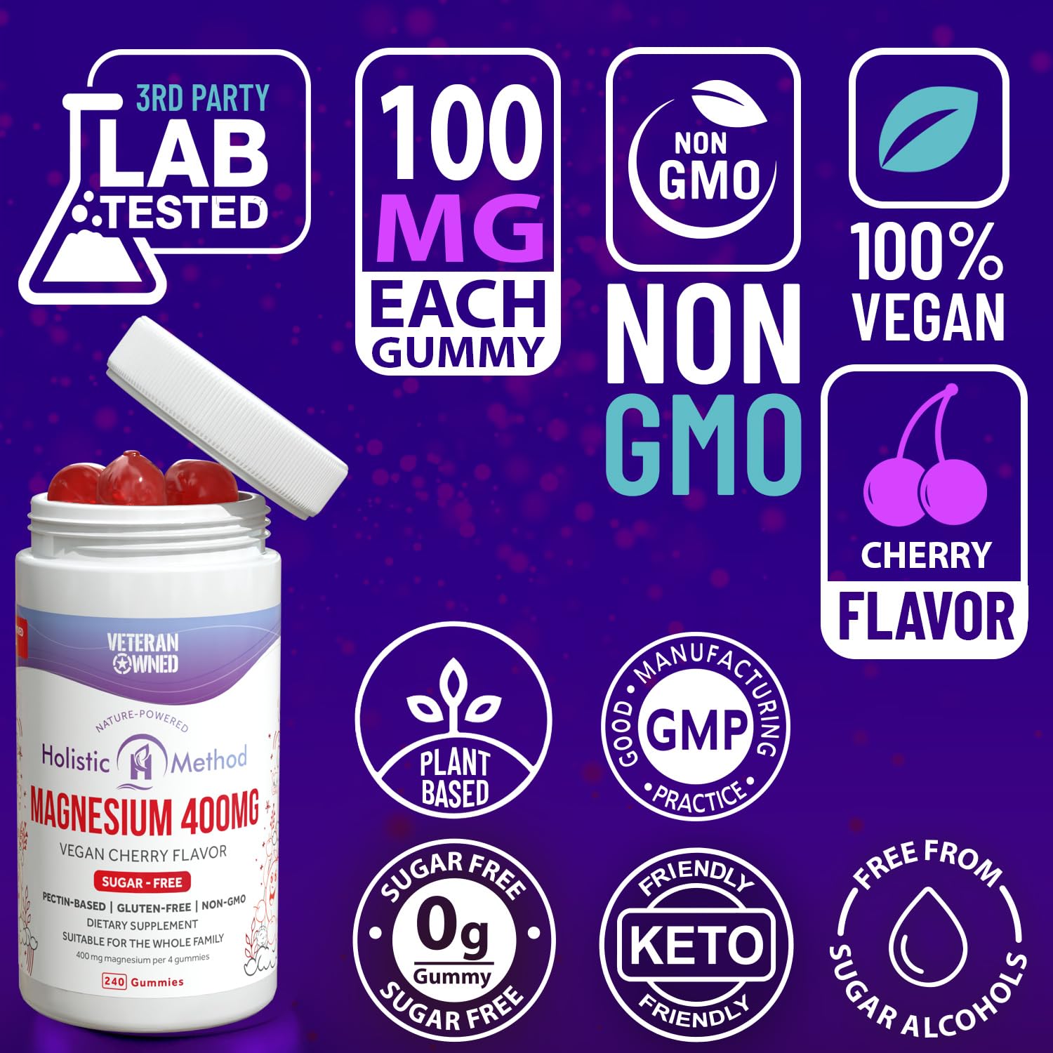 Holistic Method Magnesium Gummies in a lifestyle setting