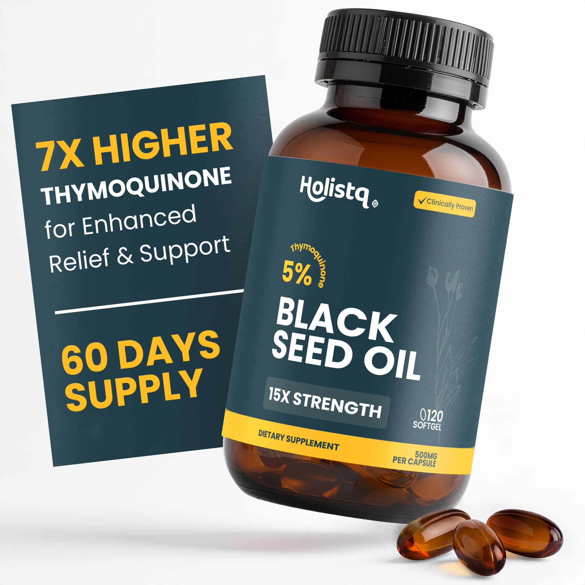 HOLISTQ Black Seed Oil Capsules 240g front view