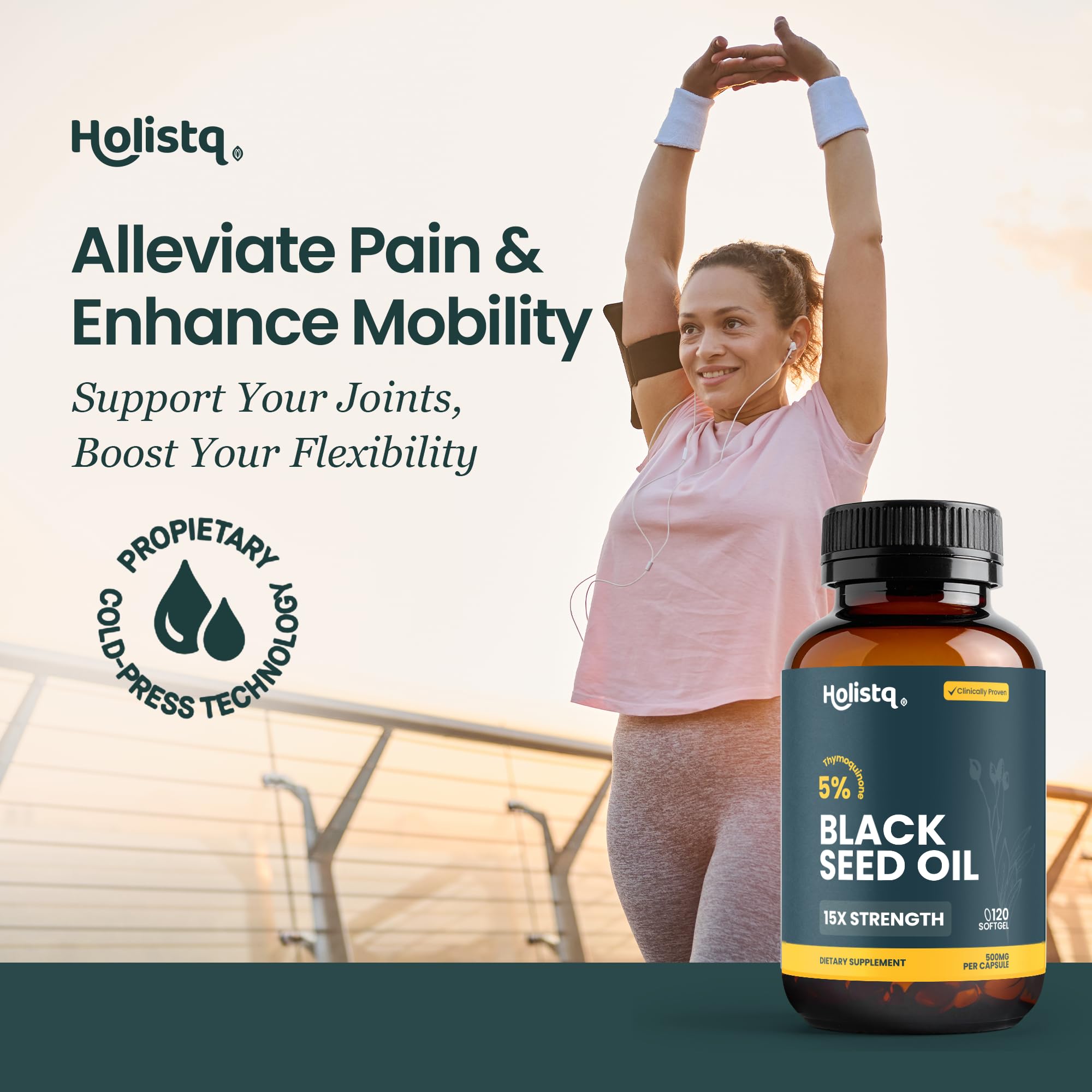 HOLISTQ Black Seed Oil Capsules 240g lifestyle scene