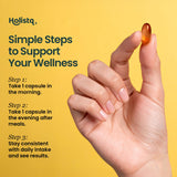 HOLISTQ Black Seed Oil Capsules 240g on a wooden table