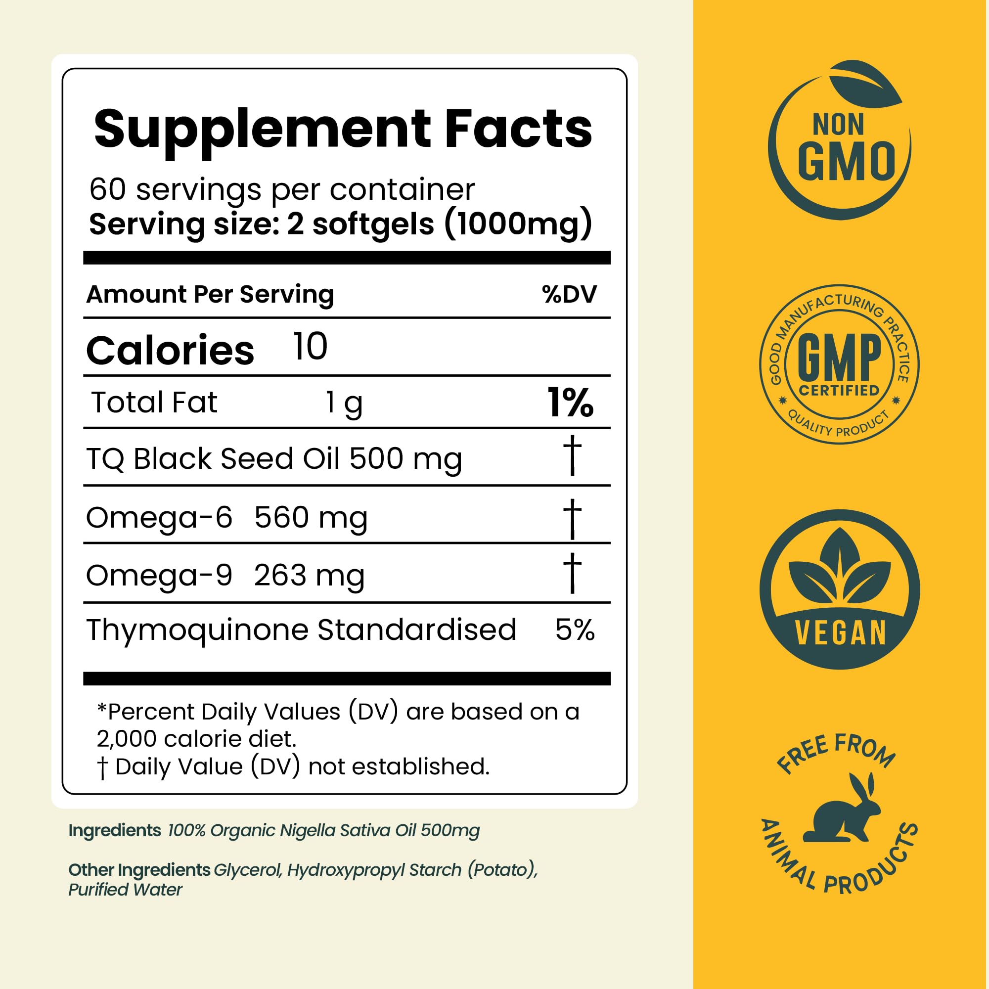 HOLISTQ Black Seed Oil Capsules 240g opened bottle