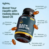HOLISTQ Black Seed Oil Capsules 240g packaging