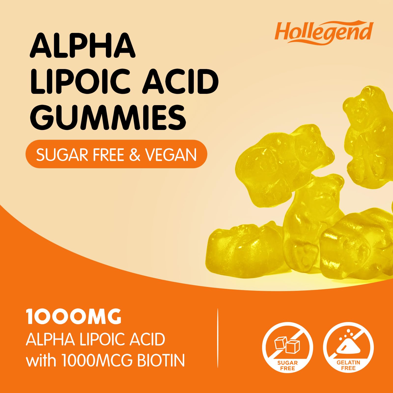 HOLLEGEND Alpha Lipoic Acid Gummies 1000mg in hand