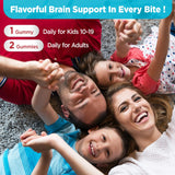 HOLLEGEND Brain Health Gummies with family enjoying them