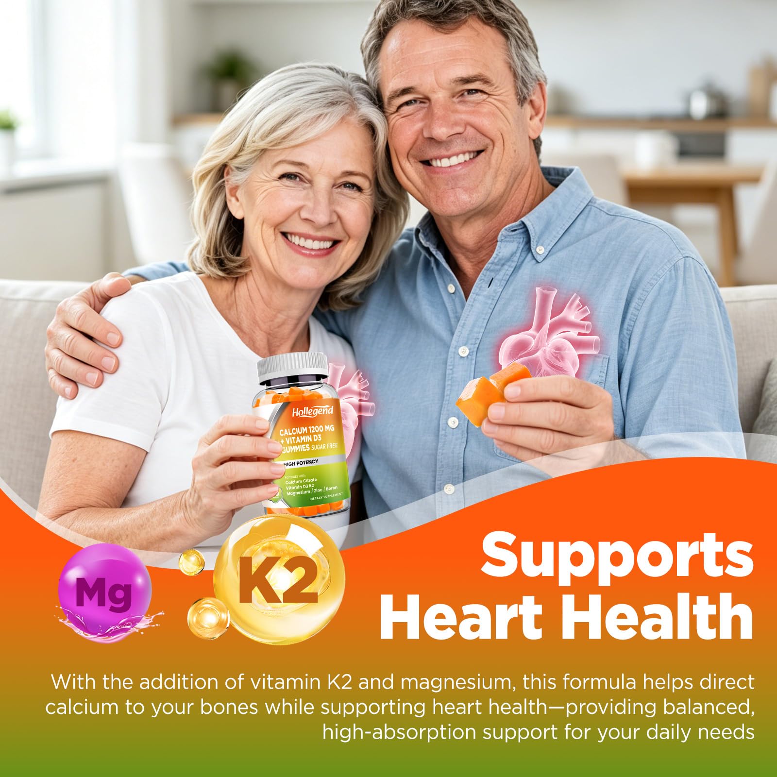 HOLLEGEND Calcium Citrate Gummies with ingredients list