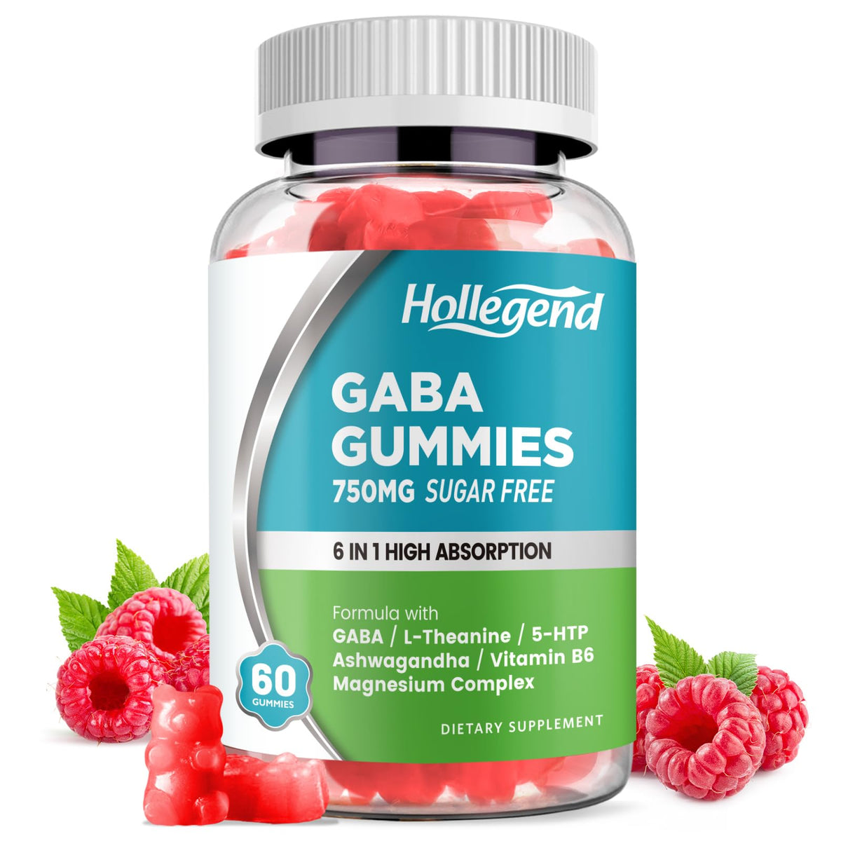 HOLLEGEND GABA Gummies 60 count front view